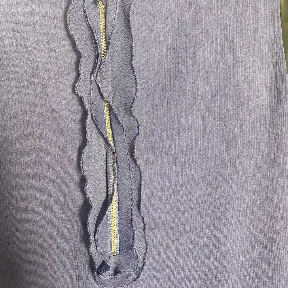 Sleeveless chiffon Purple sleeveless Top Size M